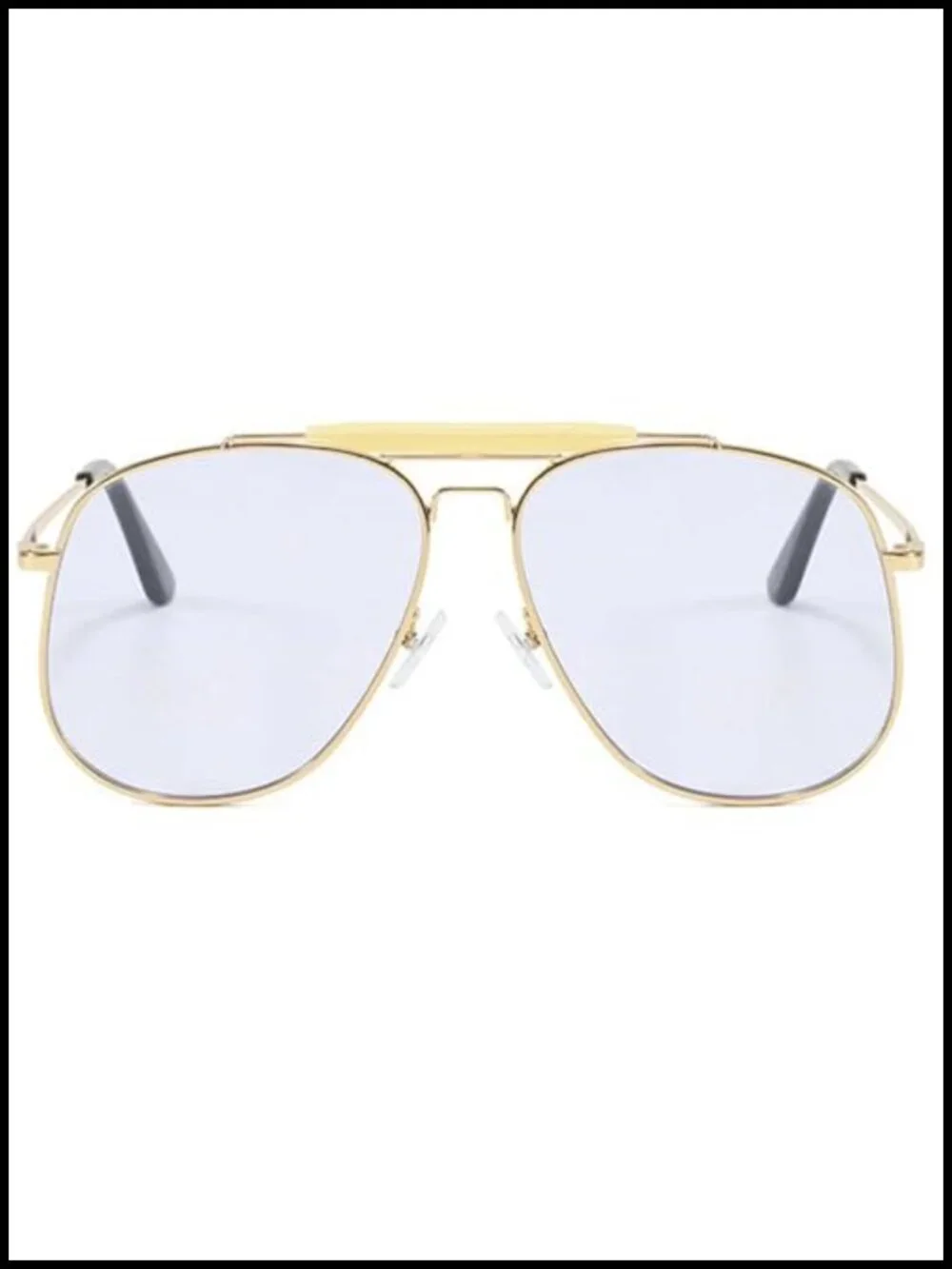 Oversized Pilot Sunglasses for Women Men Vintage 70s UV400 Protection Polygon